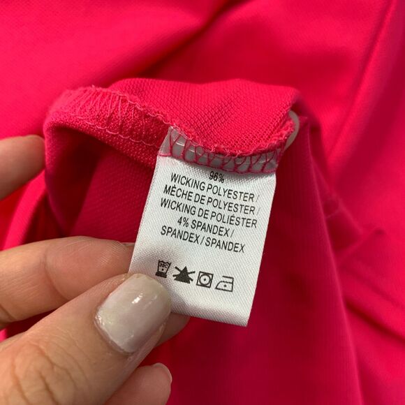 Fairway Greene Tech Polo Shirt Mens L Large Pink Stretch Performance Golf - Picture 7 of 10